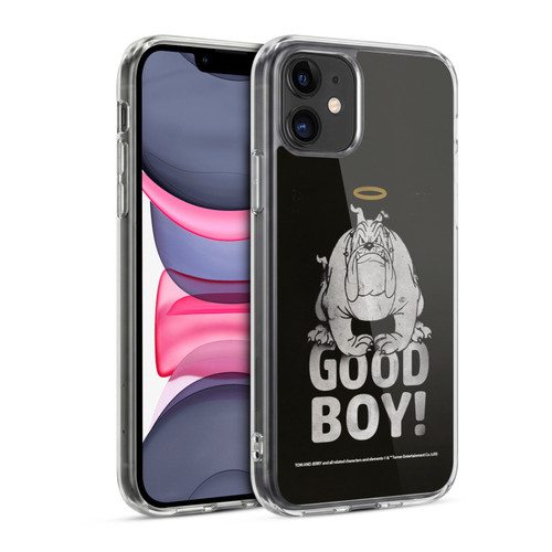 Tom and Jerry Typography Art Good Boy Soft Gel Case for Apple iPhone 11