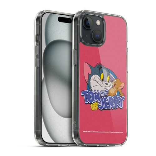 Tom and Jerry Typography Art Classic Soft Gel Case for Apple iPhone 15 & MagSafe