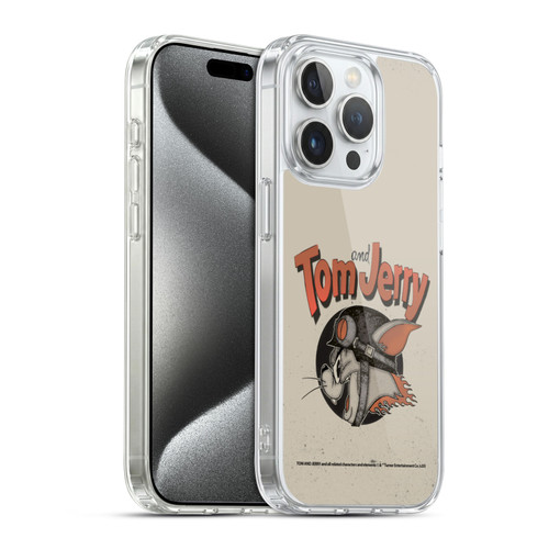 Tom and Jerry Typography Art Jerry Soft Gel Case for Apple iPhone 15 Pro & MagSafe