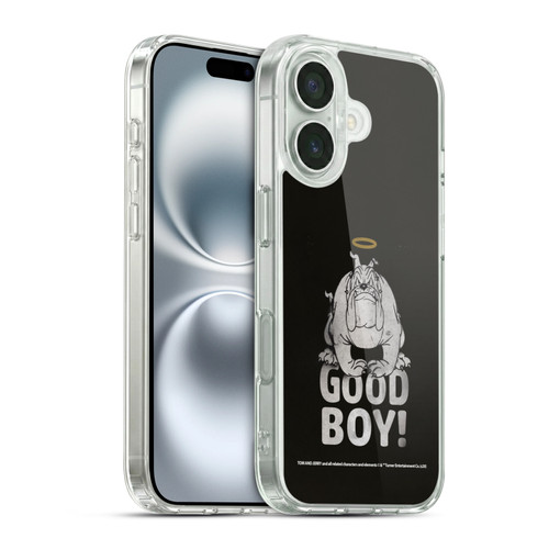 Tom and Jerry Typography Art Good Boy Soft Gel Case for Apple iPhone 16 & MagSafe