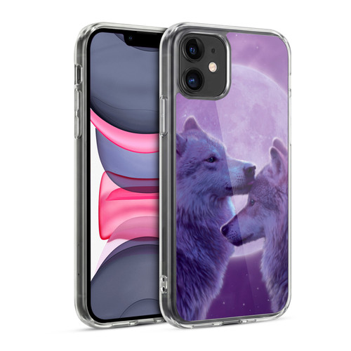 Vincent Hie Canidae Loving Wolves Soft Gel Case for Apple iPhone 11