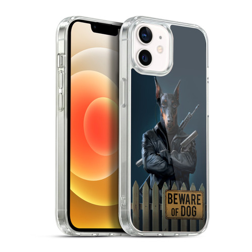 Vincent Hie Canidae Beware Of Dog Soft Gel Case for Apple iPhone 12 / iPhone 12 Pro & MagSafe