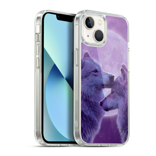 Vincent Hie Canidae Loving Wolves Soft Gel Case for Apple iPhone 13