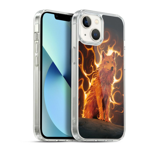 Vincent Hie Canidae Wolf Phoenix Soft Gel Case for Apple iPhone 13