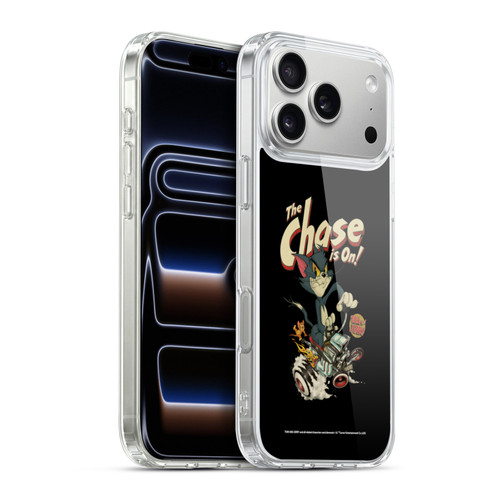 Tom and Jerry Typography Art The Chase Is On Soft Gel Case for Apple iPhone 17 Pro Max