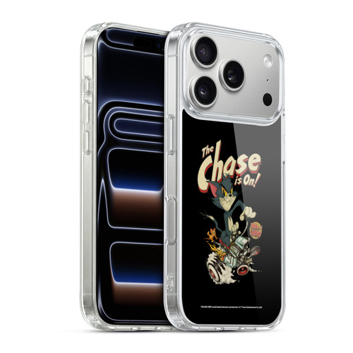 Tom and Jerry Typography Art The Chase Is On Soft Gel Case for Apple iPhone 17 Pro