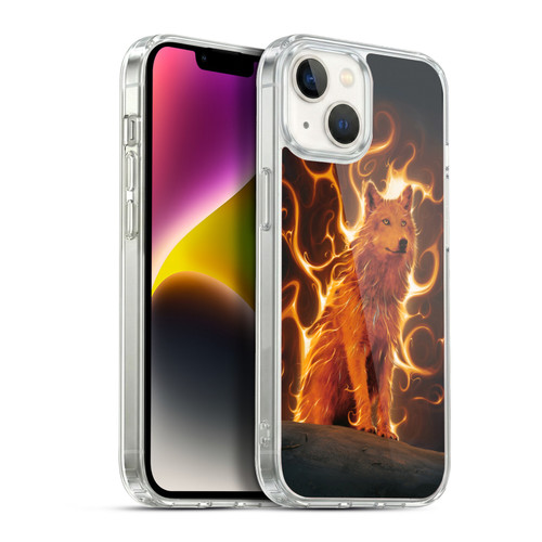 Vincent Hie Canidae Wolf Phoenix Soft Gel Case for Apple iPhone 14