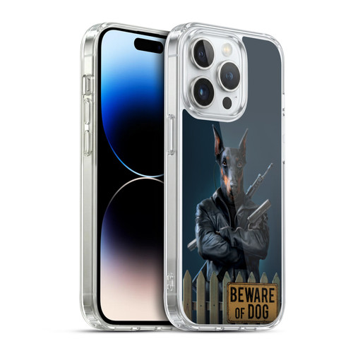 Vincent Hie Canidae Beware Of Dog Soft Gel Case for Apple iPhone 14 Pro & MagSafe