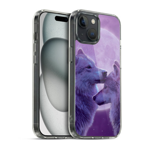 Vincent Hie Canidae Loving Wolves Soft Gel Case for Apple iPhone 15 & MagSafe