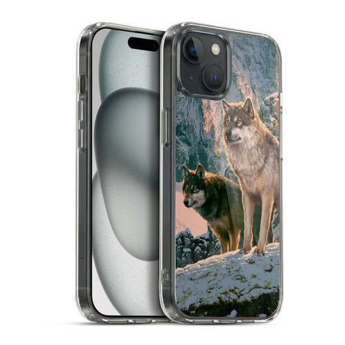 Vincent Hie Canidae Wolf Couple Soft Gel Case for Apple iPhone 15 Plus & MagSafe