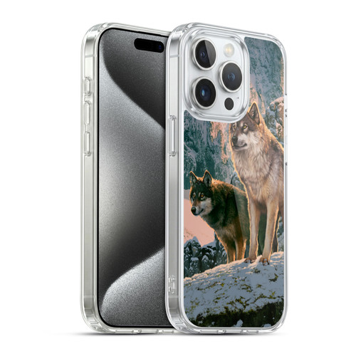 Vincent Hie Canidae Wolf Couple Soft Gel Case for Apple iPhone 15 Pro & MagSafe