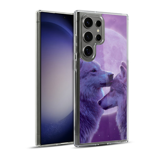 Vincent Hie Canidae Loving Wolves Soft Gel Case for Samsung Galaxy S23 Ultra 5G & MagSafe