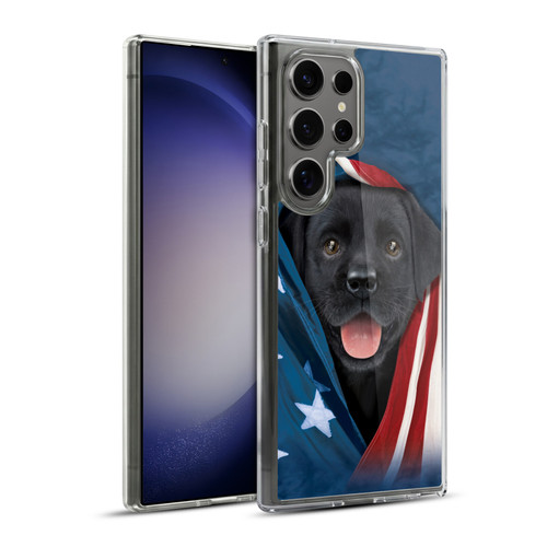Vincent Hie Canidae Black Labrador Soft Gel Case for Samsung Galaxy S23 Ultra 5G & MagSafe