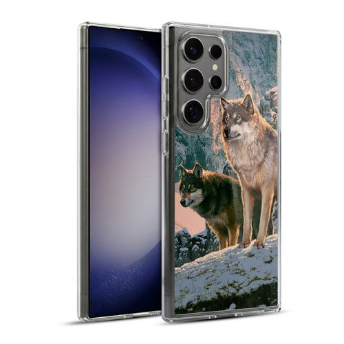 Vincent Hie Canidae Wolf Couple Soft Gel Case for Samsung Galaxy S23 Ultra 5G & MagSafe