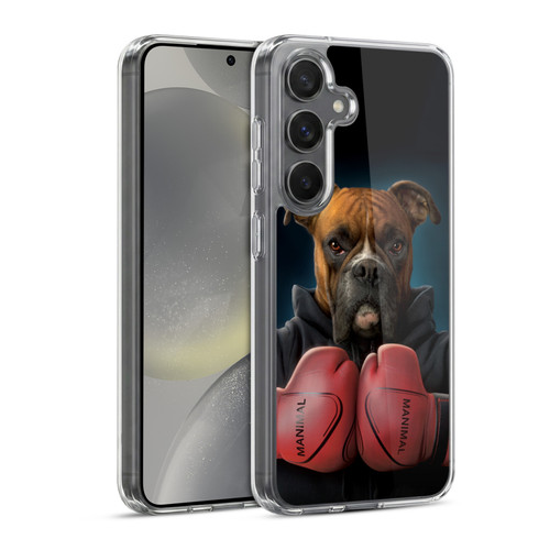 Vincent Hie Canidae Boxer Soft Gel Case for Samsung Galaxy S24 5G & MagSafe