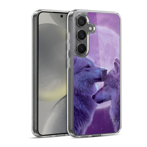 Vincent Hie Canidae Loving Wolves Soft Gel Case for Samsung Galaxy S24 5G & MagSafe