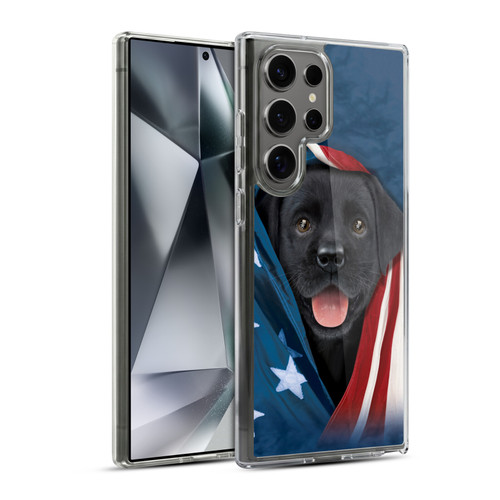 Vincent Hie Canidae Black Labrador Soft Gel Case for Samsung Galaxy S24 Ultra 5G & MagSafe
