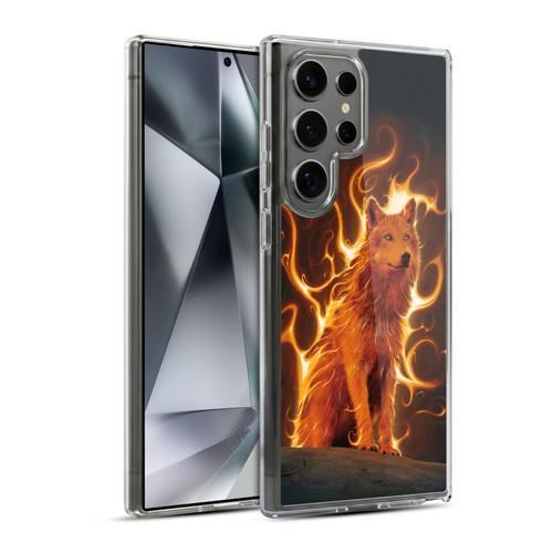 Vincent Hie Canidae Wolf Phoenix Soft Gel Case for Samsung Galaxy S24 Ultra 5G & MagSafe