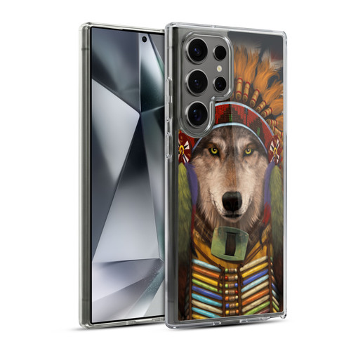 Vincent Hie Canidae Wolf Spirit Chief Soft Gel Case for Samsung Galaxy S24 Ultra 5G & MagSafe