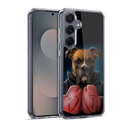 Vincent Hie Canidae Boxer Soft Gel Case for Samsung Galaxy S25 & MagSafe