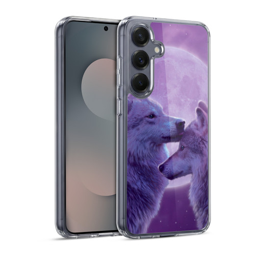 Vincent Hie Canidae Loving Wolves Soft Gel Case for Samsung Galaxy S25 & MagSafe