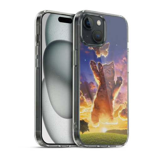 Vincent Hie Felidae Cloud Kitten Sunset Soft Gel Case for Apple iPhone 15 & MagSafe