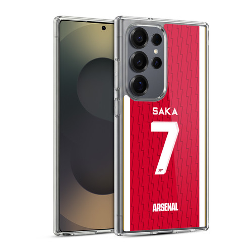 Arsenal FC 2023/24 Players Home Kit Bukayo Saka Soft Gel Case for Samsung Galaxy S25 Ultra & MagSafe
