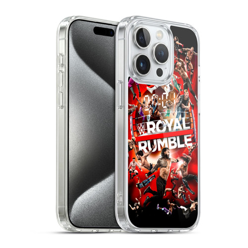 WWE 2022 Royal Rumble Key Art Soft Gel Case for Apple iPhone 15 Pro & MagSafe