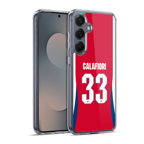 Arsenal FC 2024/25 Players Home Kit Riccardo Calafiori Soft Gel Case for Samsung Galaxy S25+ & MagSafe