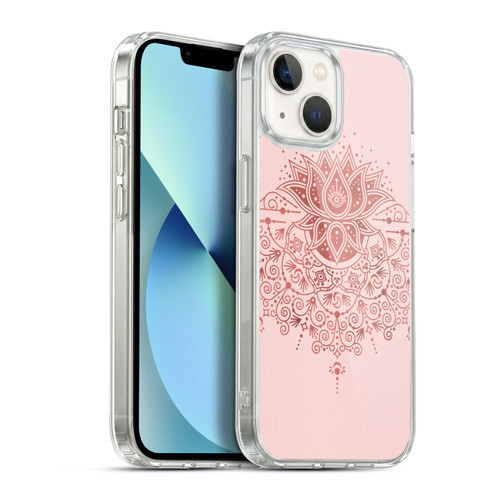 Cat Coquillette Patterns 6 Lotus Bloom Mandala 3 Soft Gel Case for Apple iPhone 13