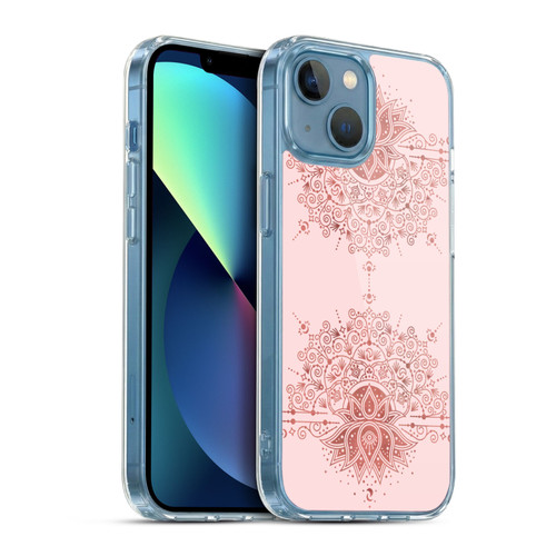Cat Coquillette Patterns 6 Lotus Bloom Mandala 1 Soft Gel Case for Apple iPhone 13 Mini & MagSafe