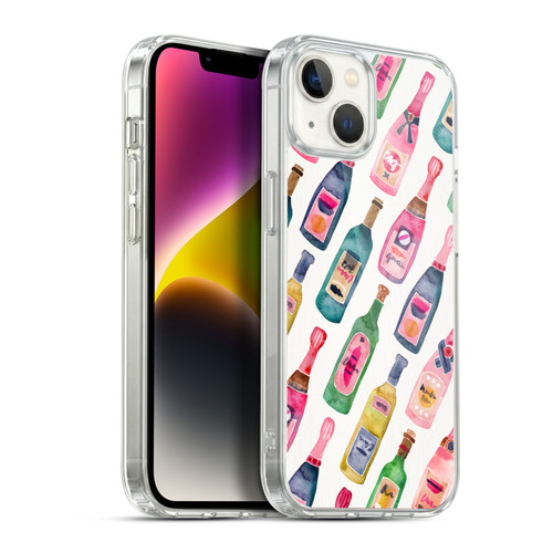 Cat Coquillette Patterns 6 Champagne Pattern Soft Gel Case for Apple iPhone 14 Plus & MagSafe