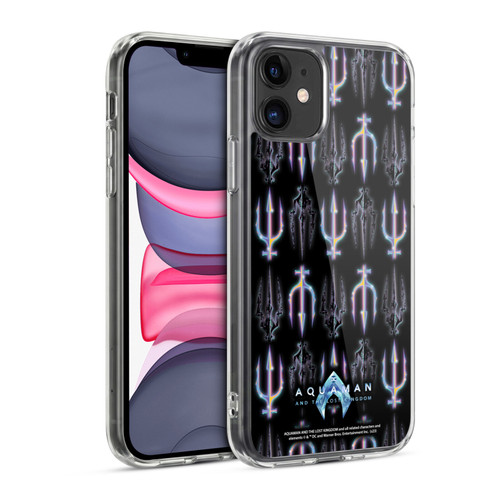 Aquaman And The Lost Kingdom Graphics Trident Pattern Soft Gel Case for Apple iPhone 11