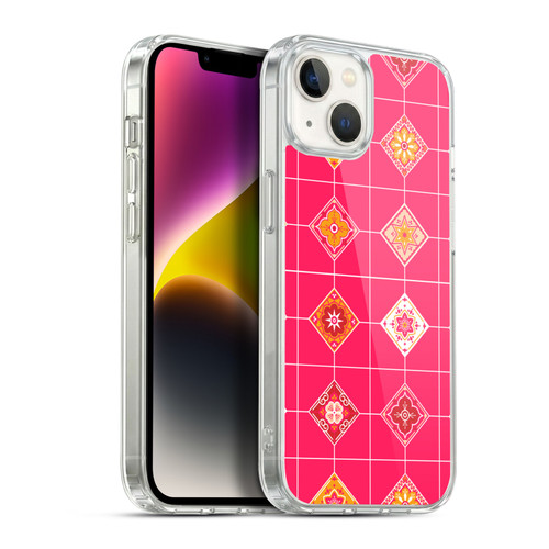 Cat Coquillette Patterns 6 Mexican Tile 3 Soft Gel Case for Apple iPhone 14 Plus & MagSafe