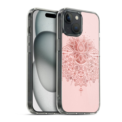 Cat Coquillette Patterns 6 Lotus Bloom Mandala 3 Soft Gel Case for Apple iPhone 15 & MagSafe