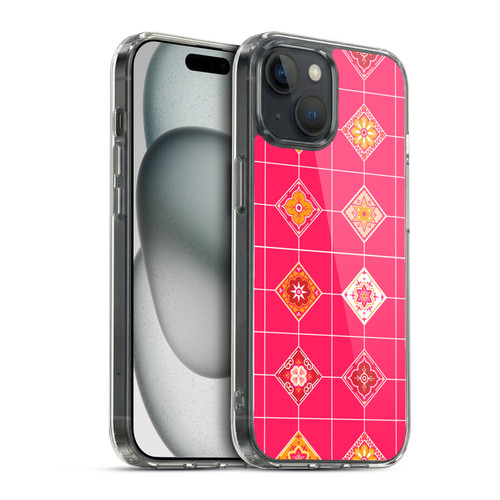 Cat Coquillette Patterns 6 Mexican Tile 3 Soft Gel Case for Apple iPhone 15 & MagSafe