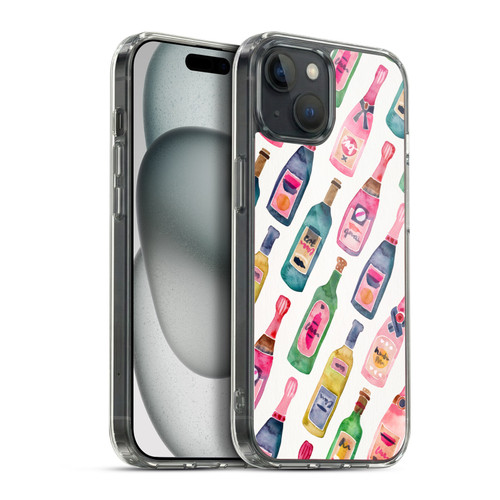 Cat Coquillette Patterns 6 Champagne Pattern Soft Gel Case for Apple iPhone 15 Plus & MagSafe