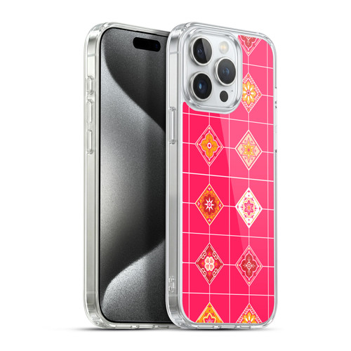 Cat Coquillette Patterns 6 Mexican Tile 3 Soft Gel Case for Apple iPhone 15 Pro Max & MagSafe