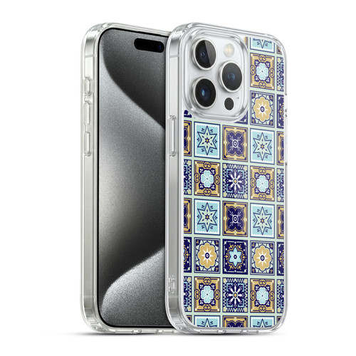 Cat Coquillette Patterns 6 Mexican Tile 2 Soft Gel Case for Apple iPhone 15 Pro & MagSafe