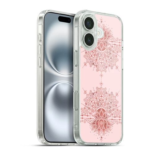 Cat Coquillette Patterns 6 Lotus Bloom Mandala 1 Soft Gel Case for Apple iPhone 16 Plus & MagSafe