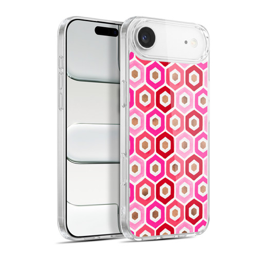 Cat Coquillette Patterns 6 Honeycomb Pink Soft Gel Case for Apple iPhone 17 Air