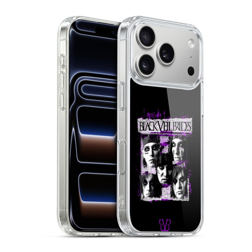 Black Veil Brides Band Art Grunge Faces Soft Gel Case for Apple iPhone 17 Pro