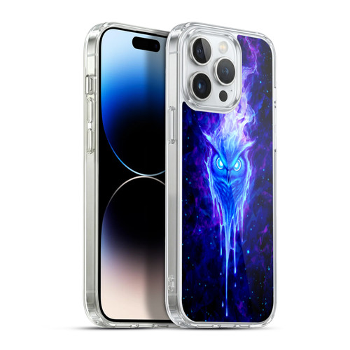 Christos Karapanos Mythical Art The Wisdowl Blue Soft Gel Case for Apple iPhone 13 Pro Max & MagSafe