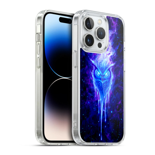 Christos Karapanos Mythical Art The Wisdowl Blue Soft Gel Case for Apple iPhone 13 Pro & MagSafe