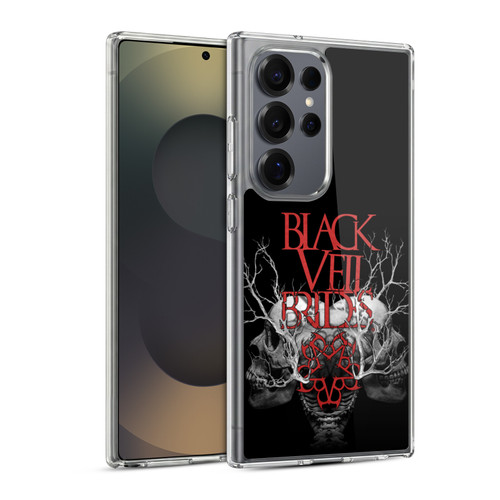 Black Veil Brides Band Art Skull Branches Soft Gel Case for Samsung Galaxy S25 Ultra & MagSafe