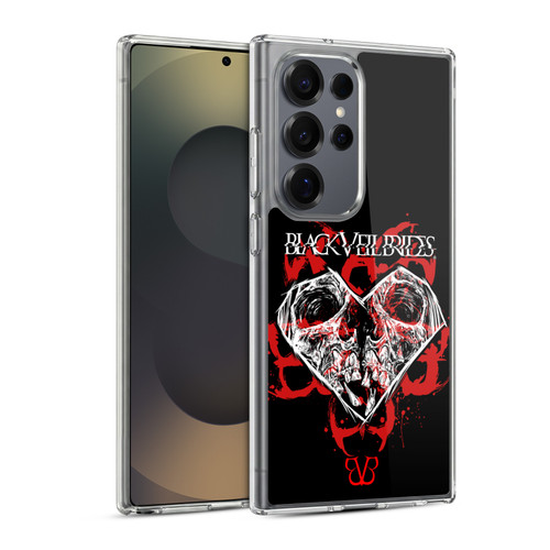 Black Veil Brides Band Art Skull Heart Soft Gel Case for Samsung Galaxy S25 Ultra & MagSafe