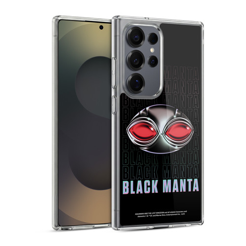 Aquaman And The Lost Kingdom Graphics Black Manta Helmet Soft Gel Case for Samsung Galaxy S25 Ultra & MagSafe