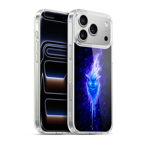 Christos Karapanos Mythical Art The Wisdowl Blue Soft Gel Case for Apple iPhone 17 Pro Max