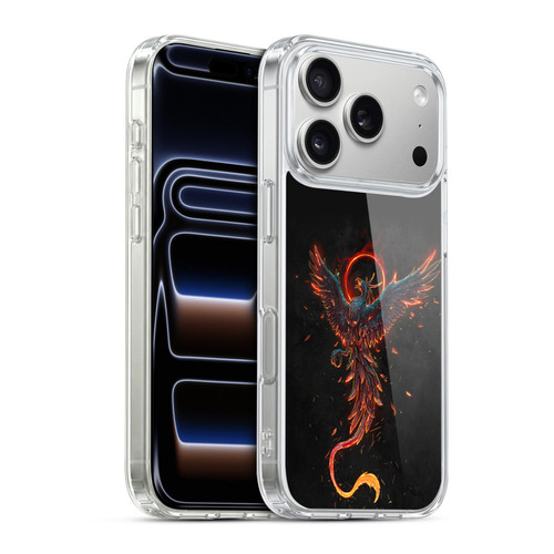 Christos Karapanos Mythical Art Black Phoenix Soft Gel Case for Apple iPhone 17 Pro
