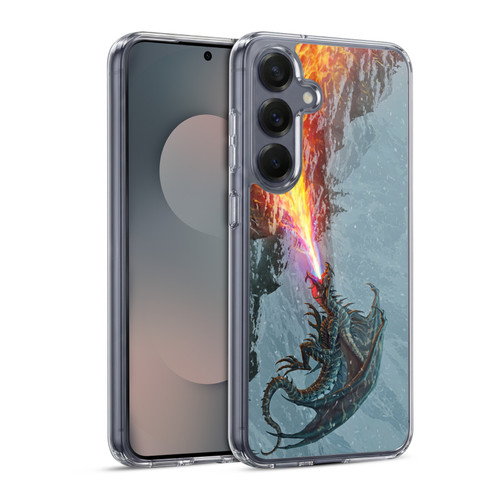 Christos Karapanos Mythical Art Power Of The Dragon Flame Soft Gel Case for Samsung Galaxy S25 & MagSafe